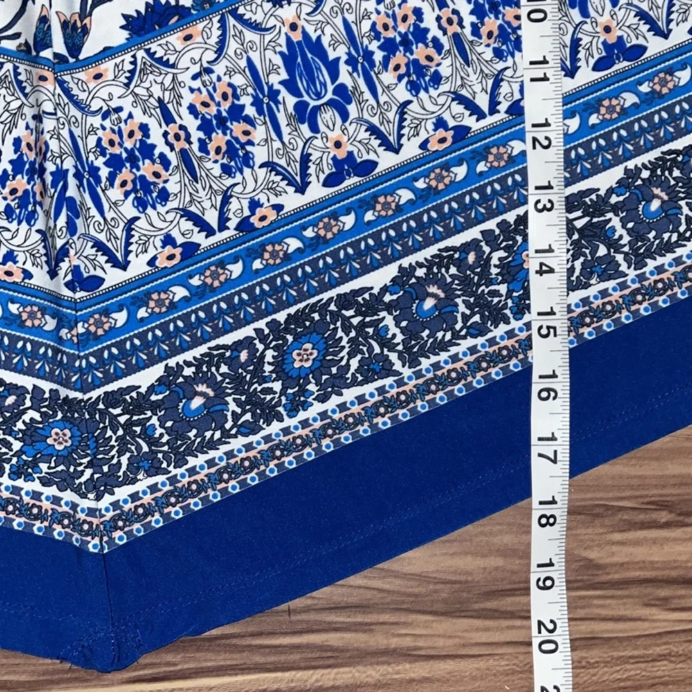 KNAPP STUDIO WHITE TANK WITH blue floral design - Picture 7 of 11